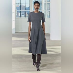 NWT ZARA GODETS MIDI DRESS ZW COLLECTION